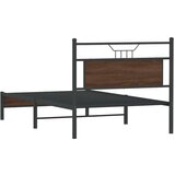 vidaXL Posteljni okvir brez vzmetnice rjavi hrast 107x203 cm inž. les | Shoptok.si