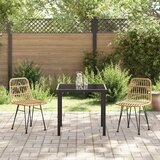 vidaXL 3-dijelni vrtni blagovaonski set smeđi poli ratan | shoptok.hr