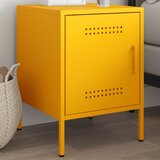The Living Store Nočna omarica gorčično rumena 36x39x50,5 cm jeklo - Nočna Omarica, (21568461) | Shoptok.si
