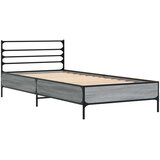 vidaXL Posteljni okvir siva sonoma 90x200 cm inženirski les in kovina | Shoptok.si