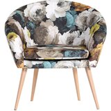 CARRYHOME fotelj, rumena, večbarvno tekstil | Shoptok.si