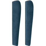  Uzglavlje s ušima tamnoplavo 203x23x118/128 cm baršunasto | Eponuda.com