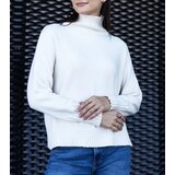  White loose-fit turtleneck Lukana | Shoptok.si