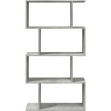 vidaXL Pregrada s knjižno omaro 4-nadstr. betonsko siva 70x24x129 cm | Shoptok.si
