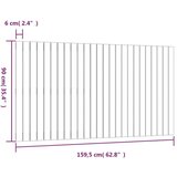  Zidno uzglavlje bijelo 159 5x3x90 cm od masivne borovine | shoptok.hr