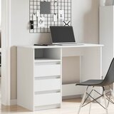  Radni stol bijeli 102 x 50 x 75 cm od konstruiranog drva | shoptok.hr