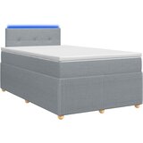  Boxspring krevet s madracem Svjetlosiva 120 x 190 cm Tkanina | shoptok.hr
