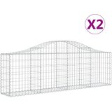  Lučne gabionske košare 2 kom 200x30x60/80 cm pocinčano željezo | shoptok.hr