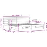 vidaXL Dnevni krevet na razvlačenje 90 x 200 cm od masivne borovine | shoptok.hr