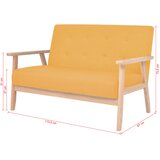  Dvosjed od tkanine žuti | shoptok.hr