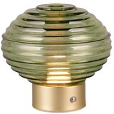 Tri O Zelena/zlata LED zatemnitvena namizna svetilka s steklenim senčnikom (višina 14,5 cm) Earl – | Shoptok.si