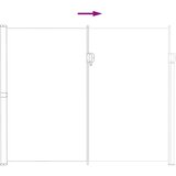 vidaXL Zložljivo stransko senčilo Siva 500 x 220 cm Poliester, (5000222607) | Shoptok.si