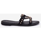 Boto Embellished Flat Women's Sandals Black Adivrae | Shoptok.si