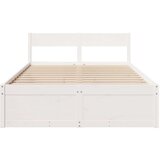 vidaXL Posteljni okvir s predali bel 120x200 cm trdna borovina | Shoptok.si