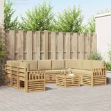  Set vanjskih sofa 8 pcs Bijela i Bež 59 x 59 x 37 cm Poliester | shoptok.hr