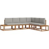  Set vanjskih sofa s jastukom 6 Komad Prirodna i svijetlo siva | shoptok.hr