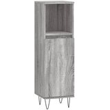  3-dijelni set kupaonskog namještaja siva boja hrasta drveni | shoptok.hr