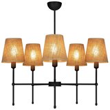  Luster na šipci MADELA 5xE14/40W/230V juta/crna | Eponuda.com