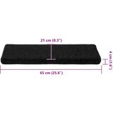  Prostirke za stepenice 30 kom 65x21x4 cm Crne pravokutne rubove | Shoptok.si