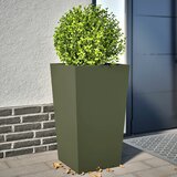  Vrtne sadilice 2 kom maslinastozelene 45x45x75 cm čelične | shoptok.hr