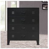  Predalnik kovinski industrijski stil 78x40x93 cm črn | Shoptok.si