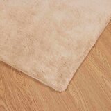  Faux Rabbit Fur Rug Bež 200 x 200 cm Poliester | shoptok.hr