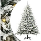 vidaXL Umjetno božićno drvce s rasvjetom i setom kuglica Zelena 210 cm | shoptok.hr