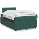Box spring krevet s madracem tamnozeleni 120x200 cm baršunasti | shoptok.hr