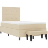  Krevet s madracem i klupom krem 120x200 cm tkanina | shoptok.hr