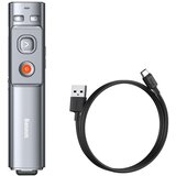 Baseus Laserski kazalec na daljinsko upravljanje za PC predstavitve z vgrajeno baterijo, Orange Dot siv, (21831687) | Shoptok.si