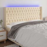  Uzglavlje krem 183 x 16 x 118/128 cm od tkanine Cijene