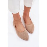Boto Mesh Fabric Women's Ballet Flats Dark Beige Sarina | shoptok.hr