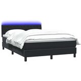 vidaXL Box spring krevet s madracem crni 160x210 cm baršunasti | shoptok.hr