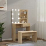  Set toaletnog stolića boja hrasta sonome LED konstruirano drvo | shoptok.hr