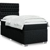  The Living Store Box spring postelja z vzmetnico črn 90x190 cm blago - Box Spring Postelja, (21511900) | Shoptok.si