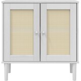  Komoda SENJA bijela izgled ratana 80x35x80 cm masivna borovina | shoptok.hr