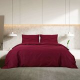  Set posteljine za poplun bordo 200 x 200 cm lagana mikrovlakna | shoptok.hr