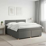  Boxspring krevet s madracem Tamnosiva 180 x 200 cm Tkanina - Tamnosiva 180 x 200 cm Dizajn linija Cijene