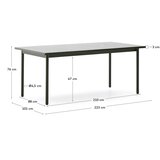 Kave Home Vrtni stol s keramičkom daskom 101x223 cm Maurina – | shoptok.hr