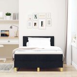 vidaXL okvir s opružnim krevetom s madracem crni 120x200 cm tkanina | shoptok.hr