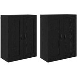  Kabinetski zidni 2 kom. Crni hrast 69,5 x 34 x 90 cm | shoptok.hr
