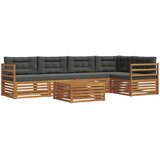  Set vanjskih sofa 6 kom. Prirodna i antracit | shoptok.hr