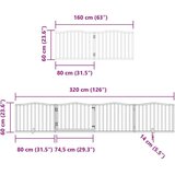 vidaXL Ograda za pse z vrati zložljiva 8 panelov 640 cm topolovina | Shoptok.si