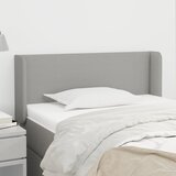  Uzglavlje s ušima svjetlosivo 93x16x78/88 cm od tkanine | shoptok.hr