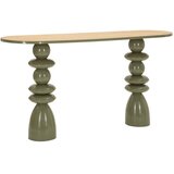 Mauro Ferretti Zelena kovinska stranska mizica 45x150 cm Metal Console – Cene
