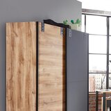 Hom`in omara z drsnimi vrati, barve grafita, barve hrasta | Shoptok.si