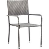 Maison Chic Vrtni jedilni stoli - Stol za vrt 2 kosa siv poli ratan JS302, (21878749) Cene