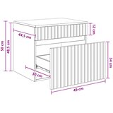  Ormar za Kupaonicu na Zidu Staro drvo 59 x 44,5 x 50 cm | shoptok.hr