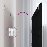  Zidno uzglavlje crni 204x3x60 cm od masivne borovine | shoptok.hr