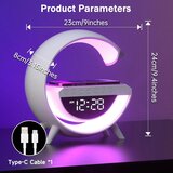 SUEWIDFAY namizna LED svetilka z 15 W brezžičnim polnilnikom in uro | Shoptok.si